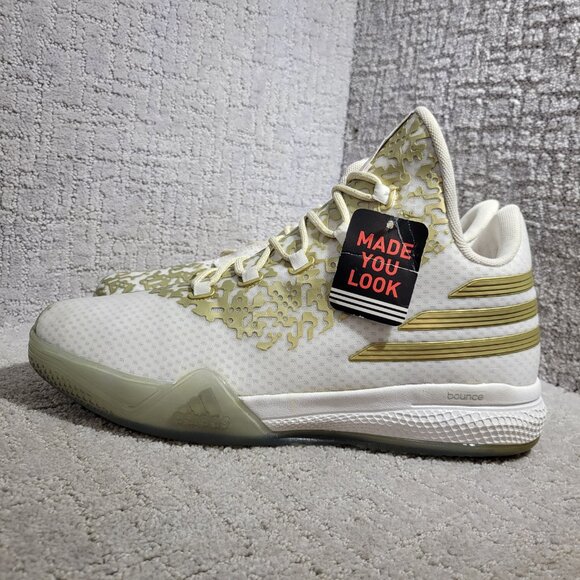 adidas Other - Adidas Light Em Up 2 Men's Size 14 US Gold White Basketball Shoes AQ8023